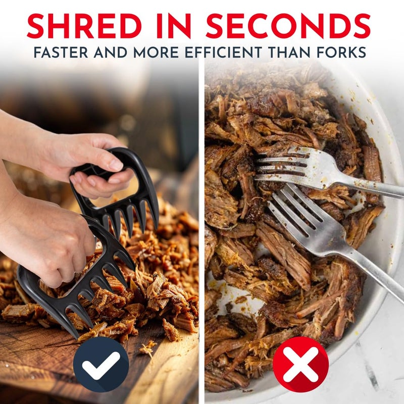 Culinary Couture Meat Shredder Claws â€“ Bear Claws Meat Shredder for Pulled Pork, Chicken and Beef, Heat Resistant Plastic Meat-Claws for Shredding, Ergonomic Grip, Dishwasher Safe BBQ Tool - Image 5